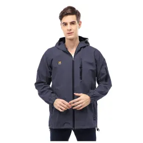 Hamlin Clover Outerwear Jacket Hoodie Pria Waterproof Anti Air Material Taslan ORIGINAL - Gray