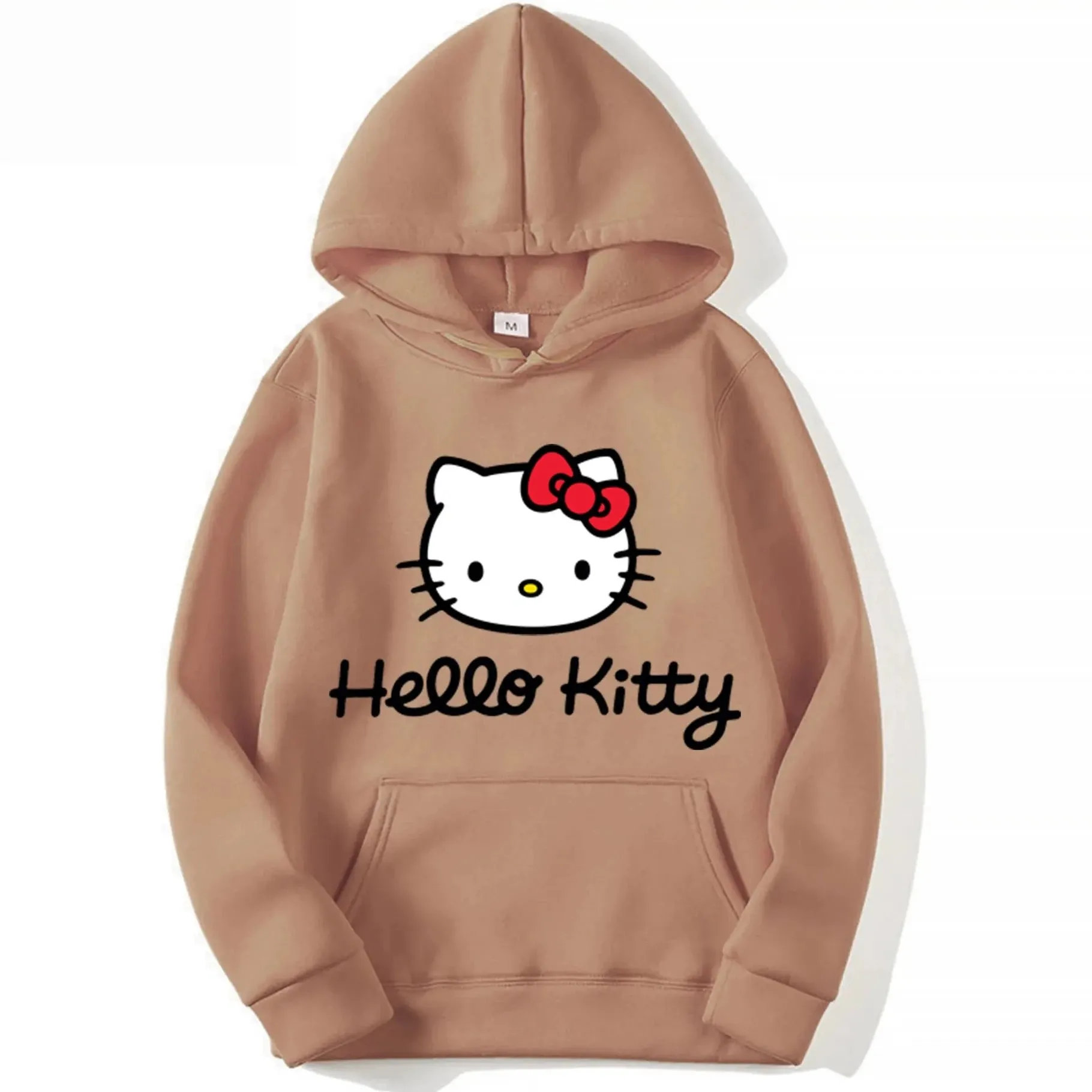 Hello Kitty Hoodie - Unisex Kawaii Oversized Pullover for Women and Men, Perfect for Spring and Fall