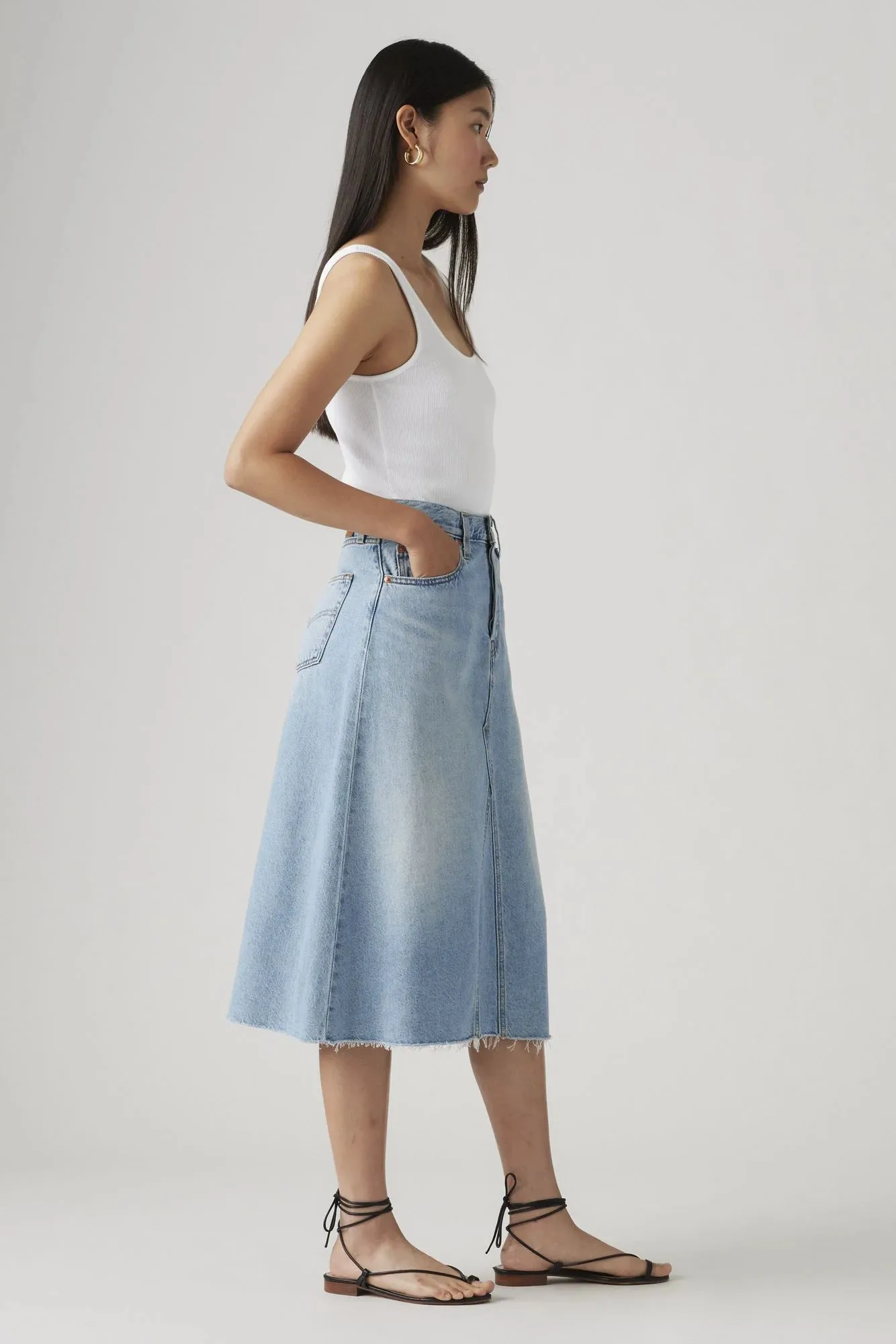 High Rise A-Line Skirt