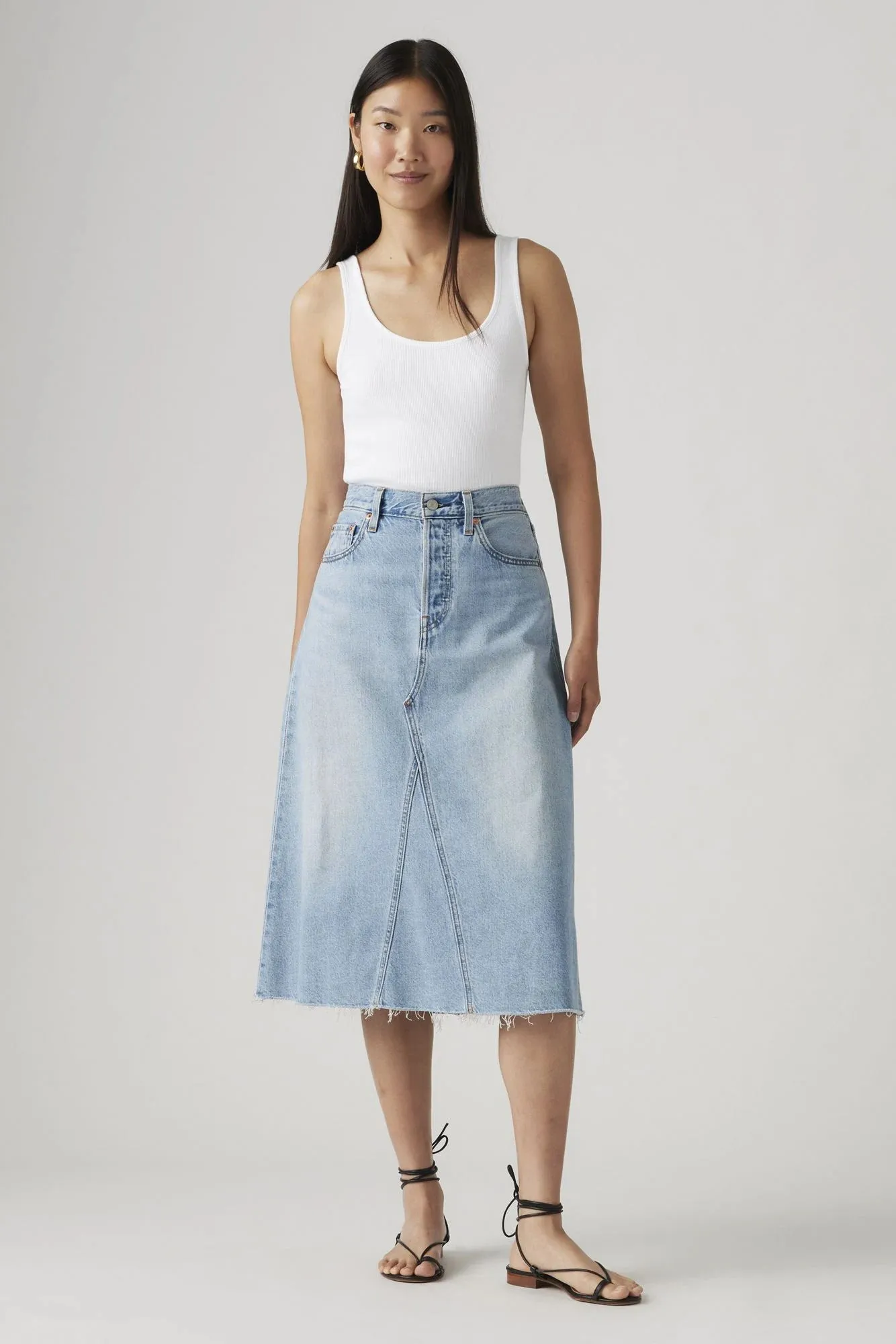 High Rise A-Line Skirt