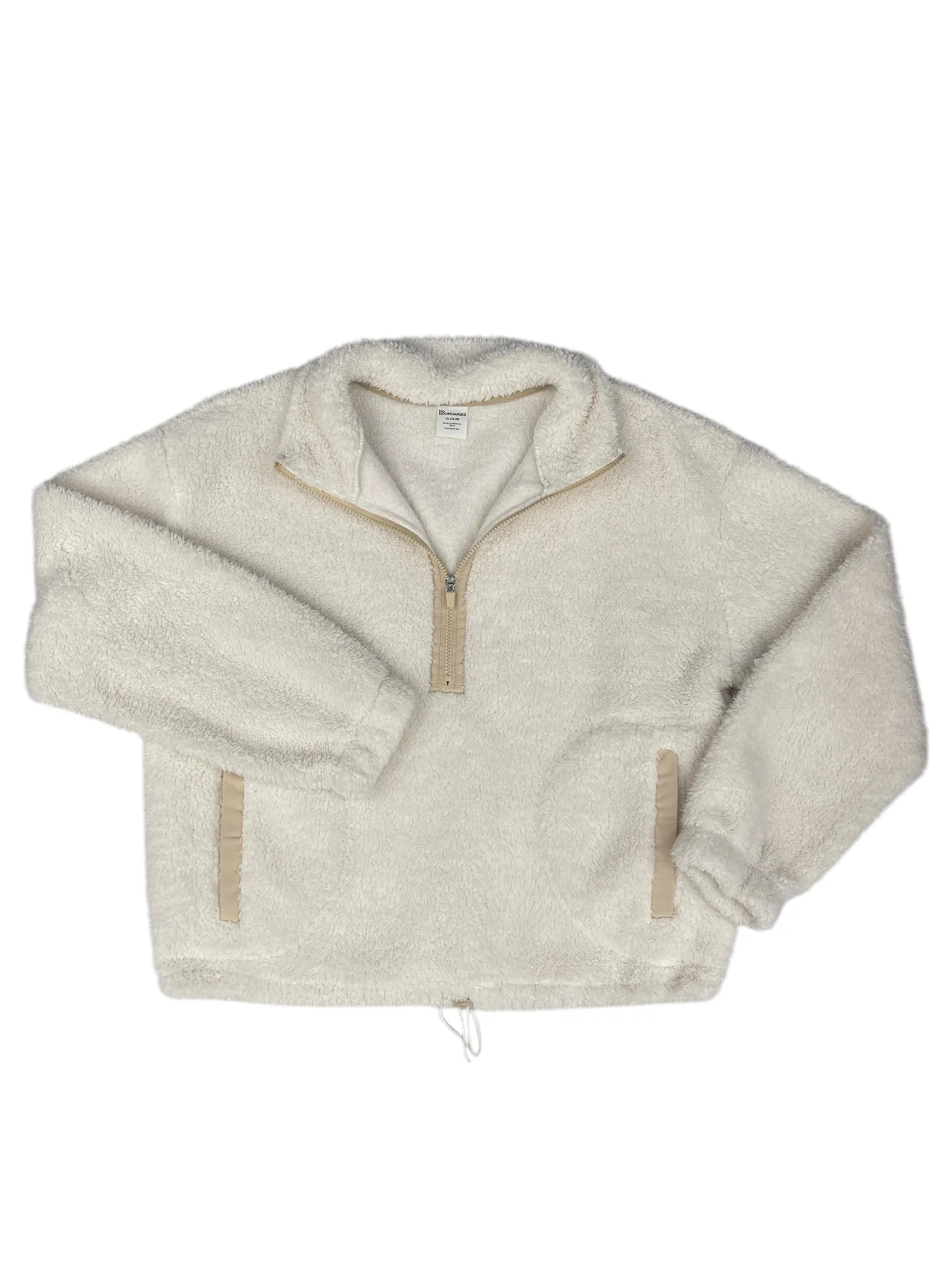 Jacket Faux Fur & Sherpa By No Boundaries In Cream, Size: Xl