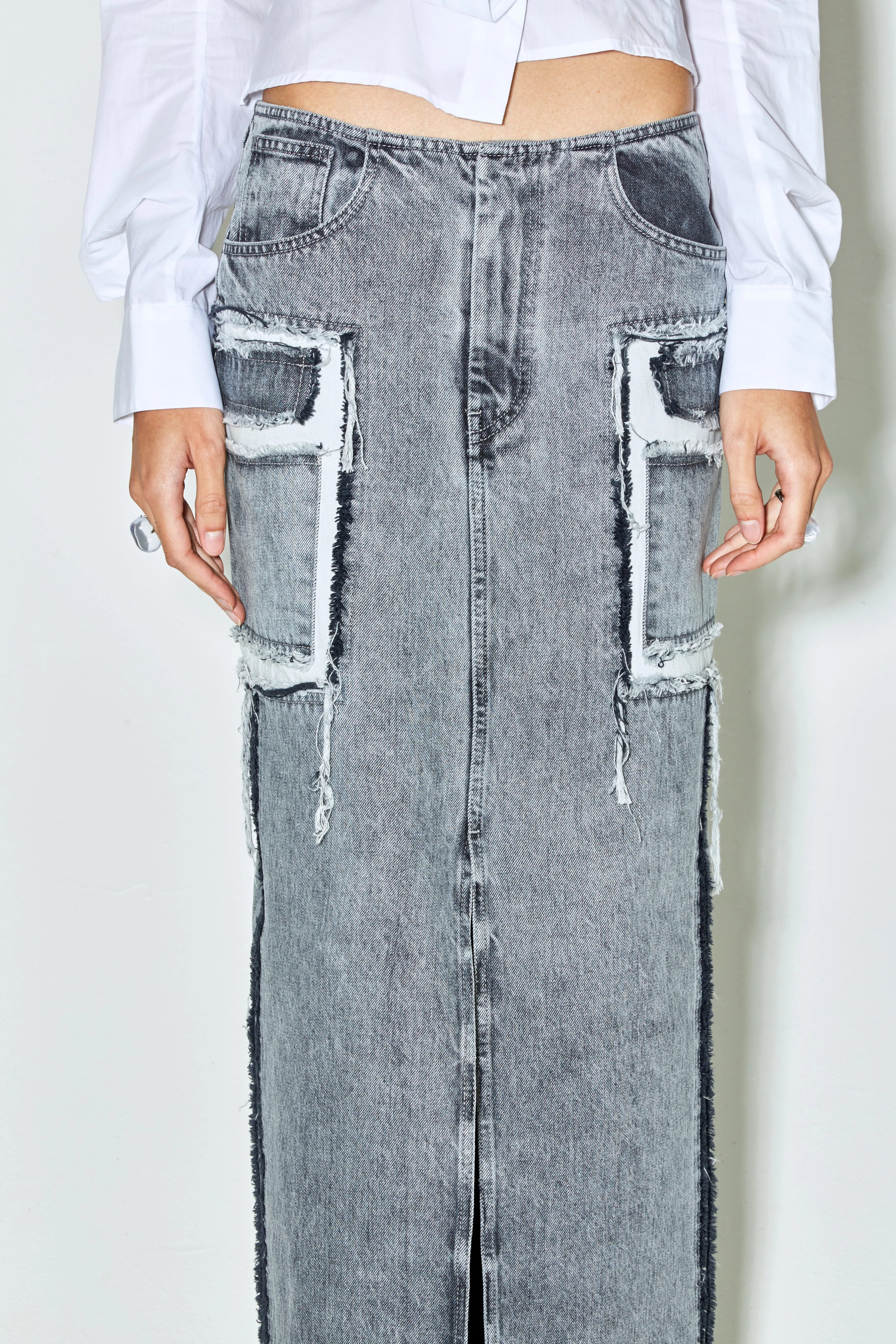 JINJI pocket skirt light grey