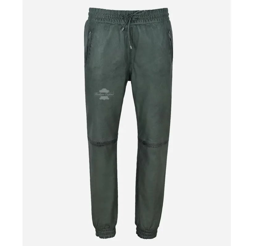 JOGGERS Ladies Leather Pants Jogging Trousers Premium Leather Draw Pants