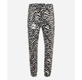 JOGGERS LADIES LEATHER PANTS JOGGING TROUSERS Zebra Print DRAW PANT