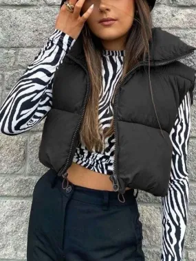 Joskaa Sleeveless Cropped Puffer Jacket