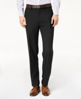 Kenneth Cole Reaction Mens Modern fit Dress Pants 36 / 32 Black Solid Stretch