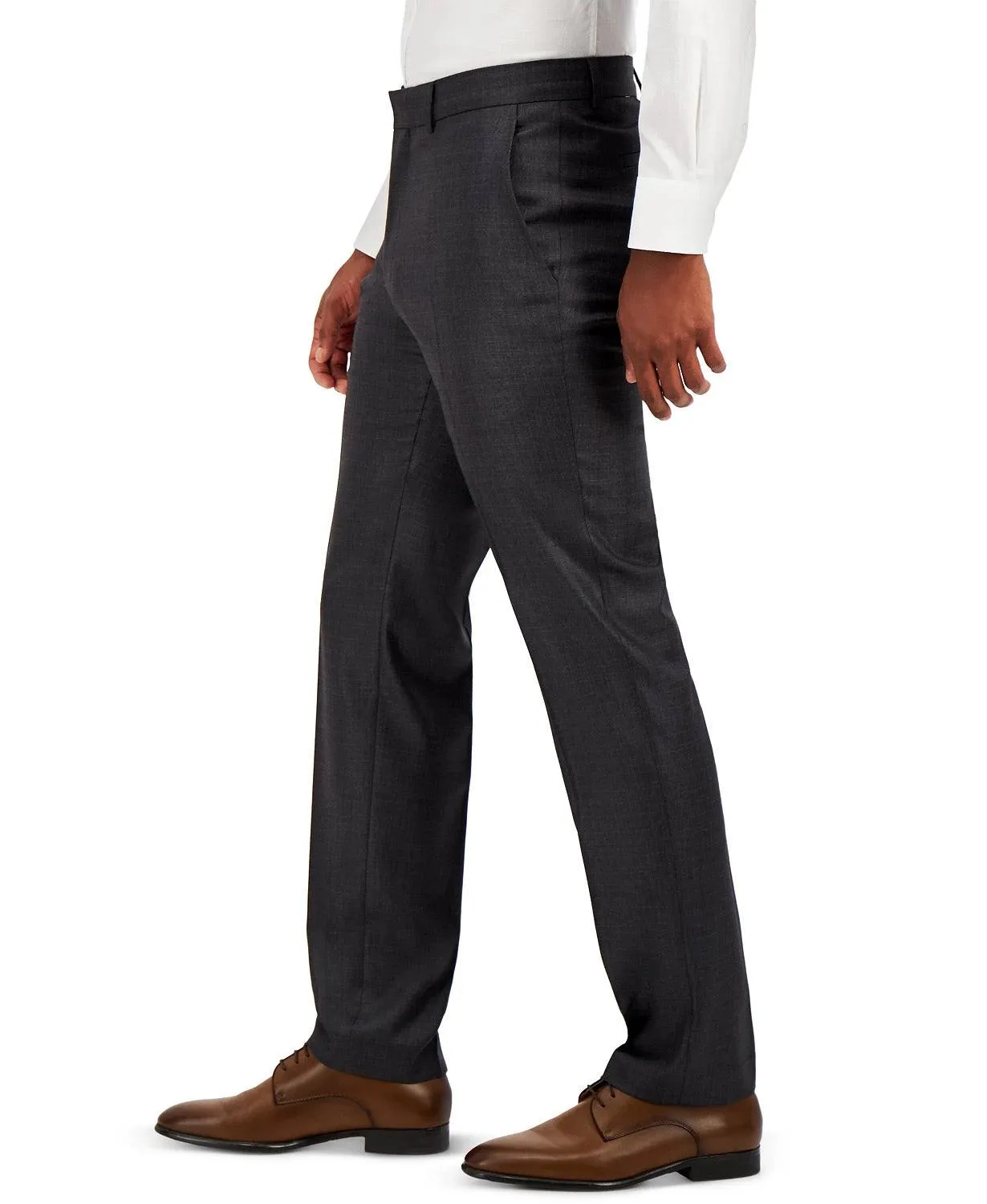 Kenneth Cole Reaction Mens Slim fit Dress Pants 36 / 30 Gun Metal Grey
