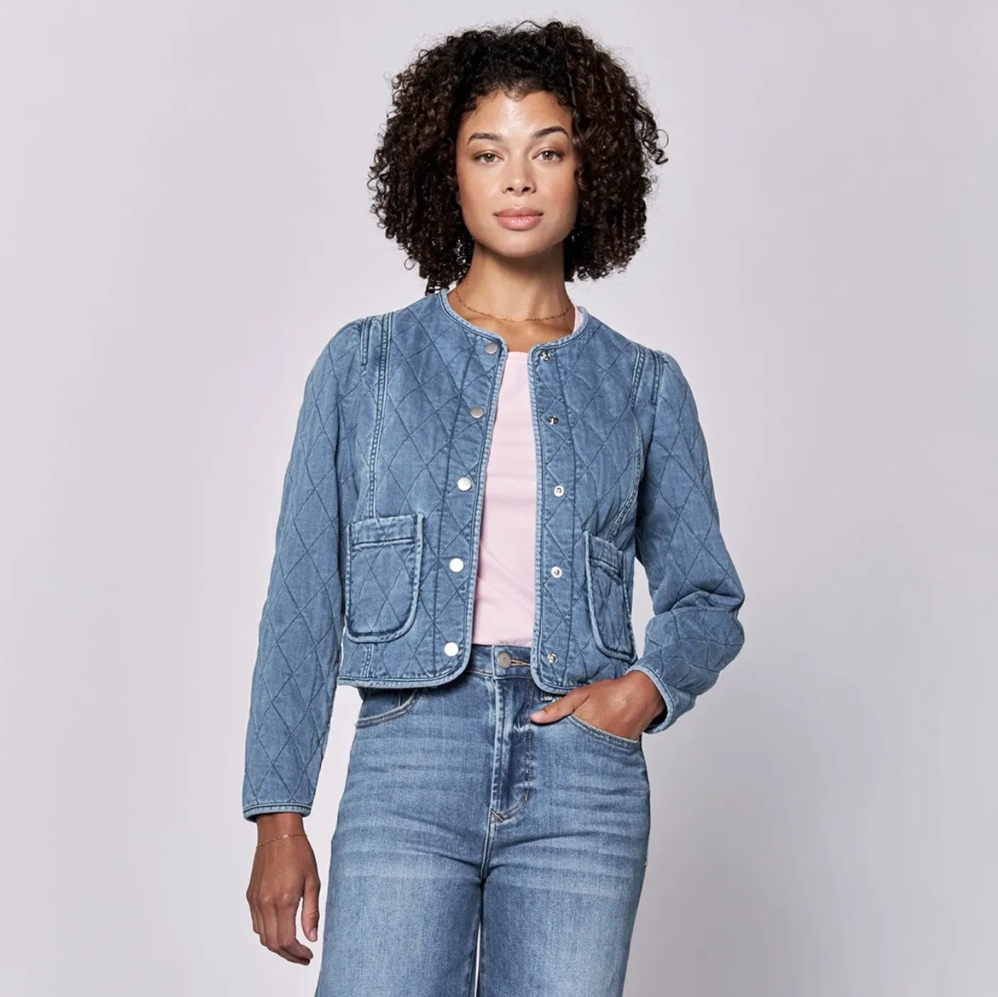 Kit Quilted Denim Jacket