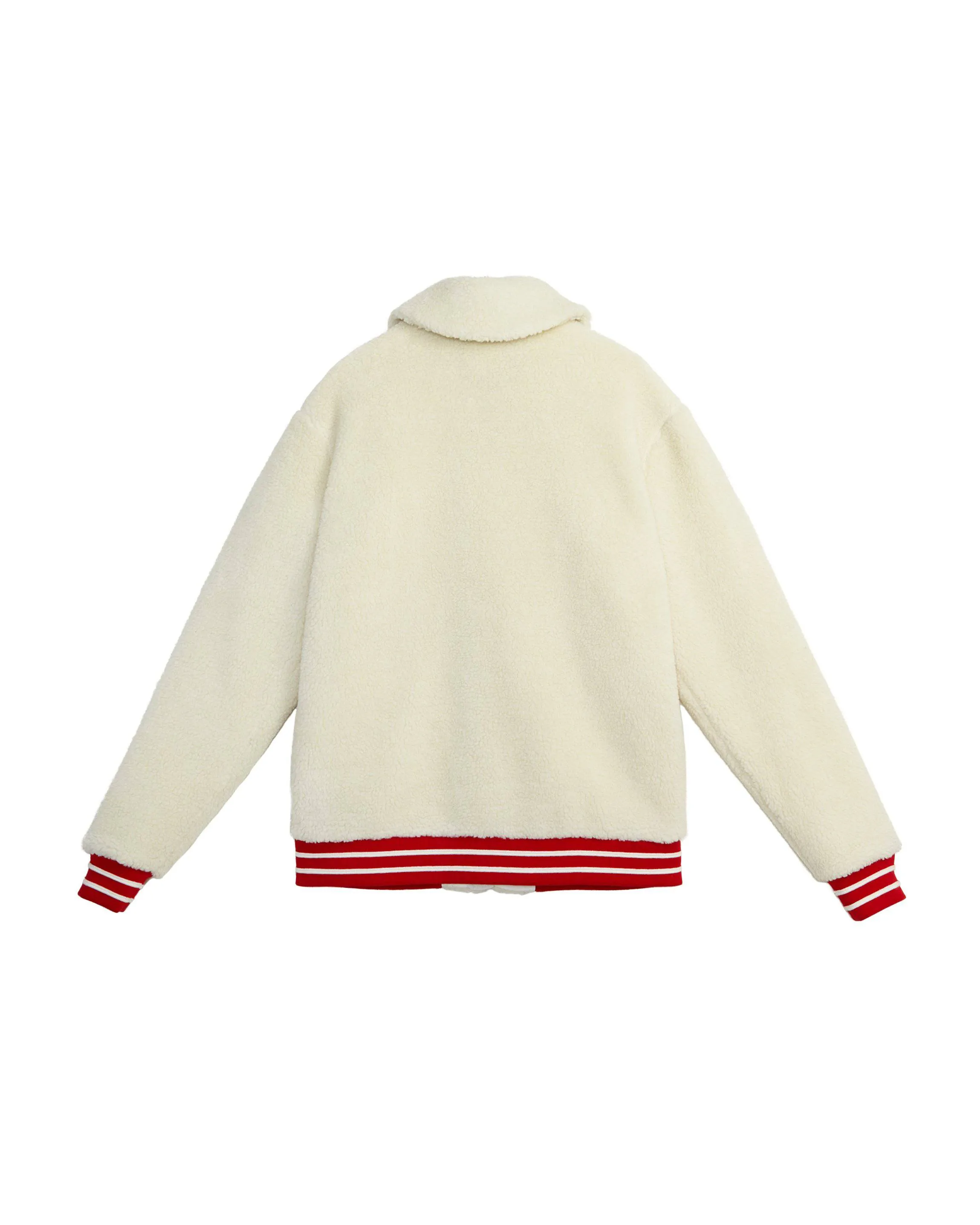 Konus Men's Sherpa Zipup Jacket in Off White