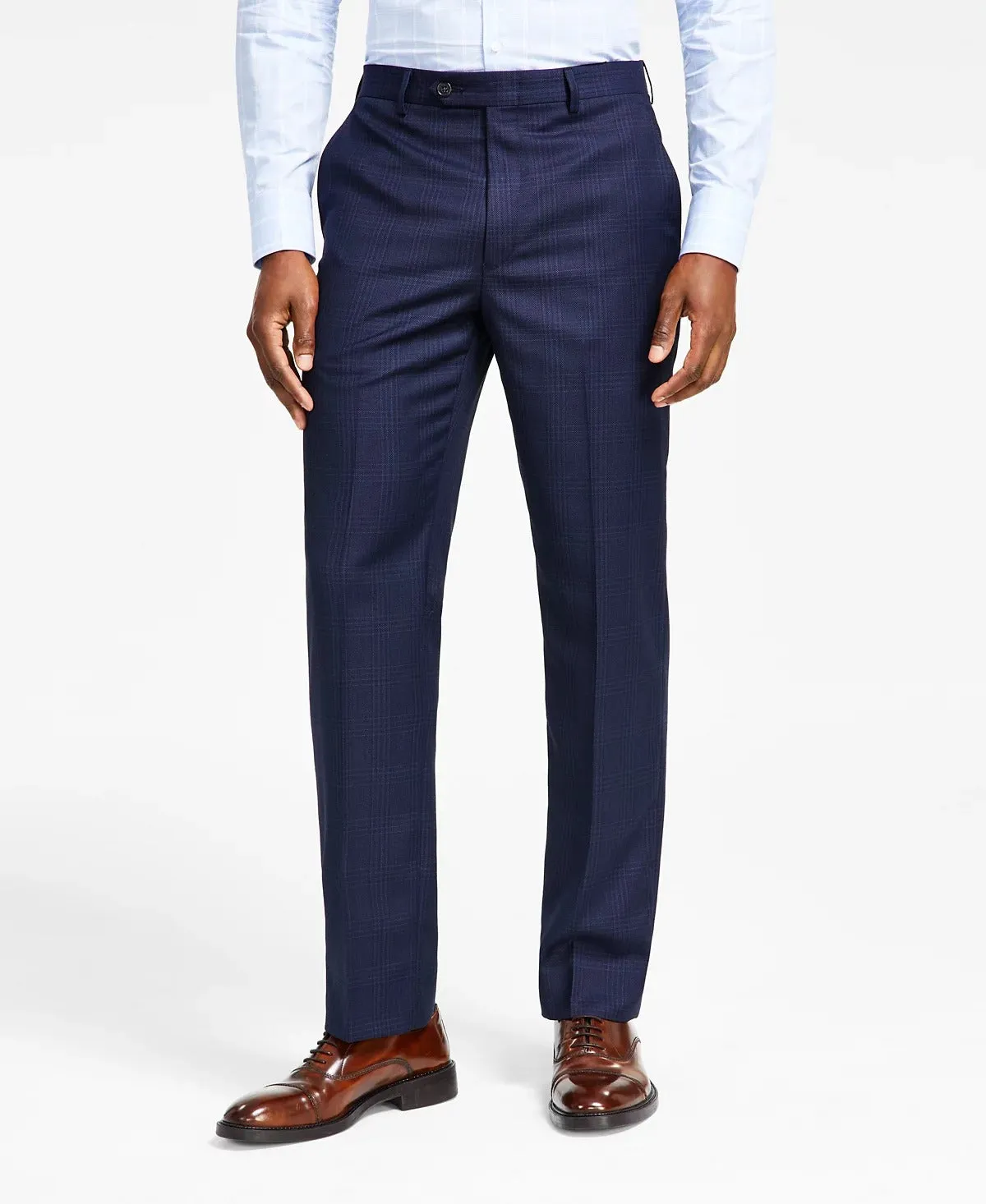 Lauren Ralph Lauren Mens Regular fit Dress Pants 32 / 30 Blue Check Stretch