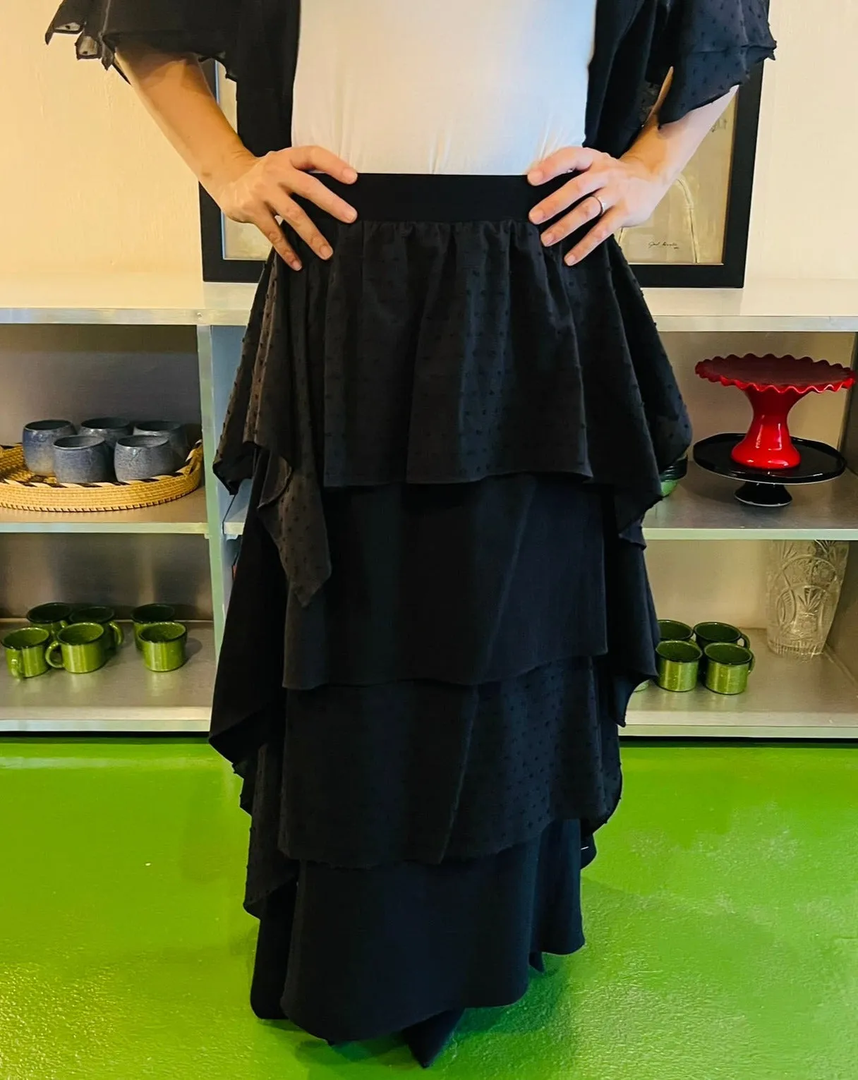 Layer Skirt in Black
