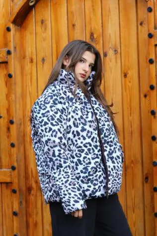 Leopard Puffer Jacket