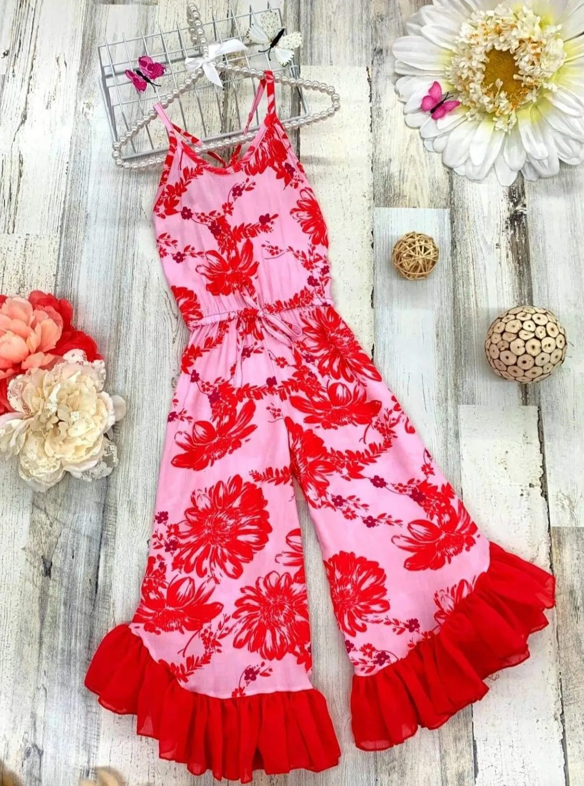 Light And Lovely Ruffled Palazzo Jumpsuit