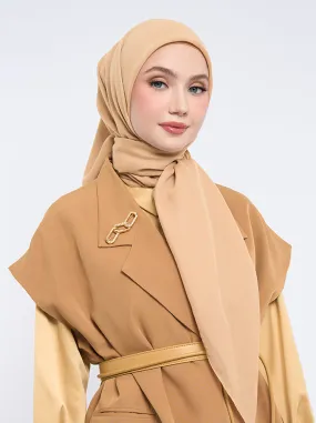 LIGHT VOILE SCARF PLAIN CARAMEL