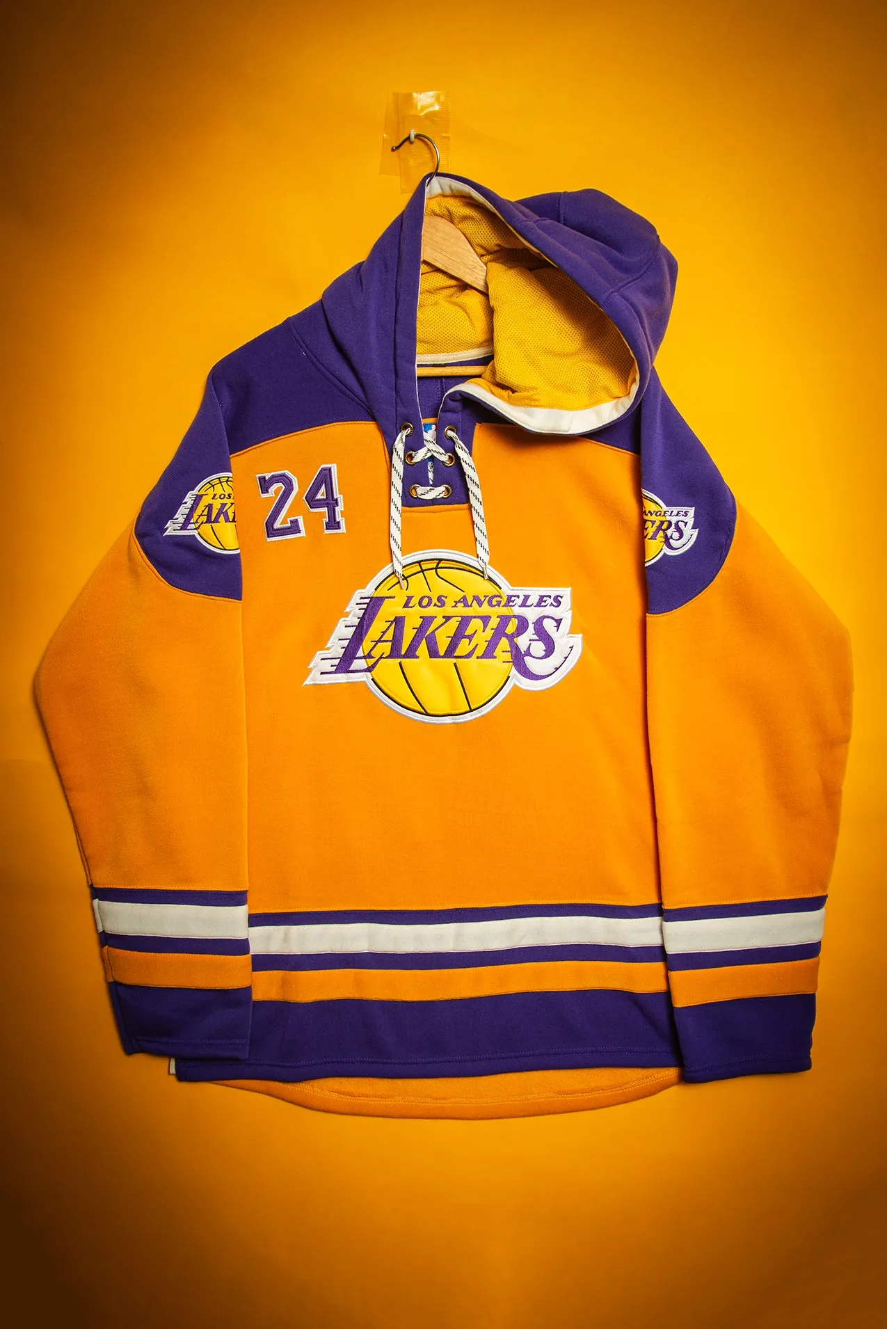 Los Angeles Lakers 24 Bryant Superior Lacer Pullover Hoodie
