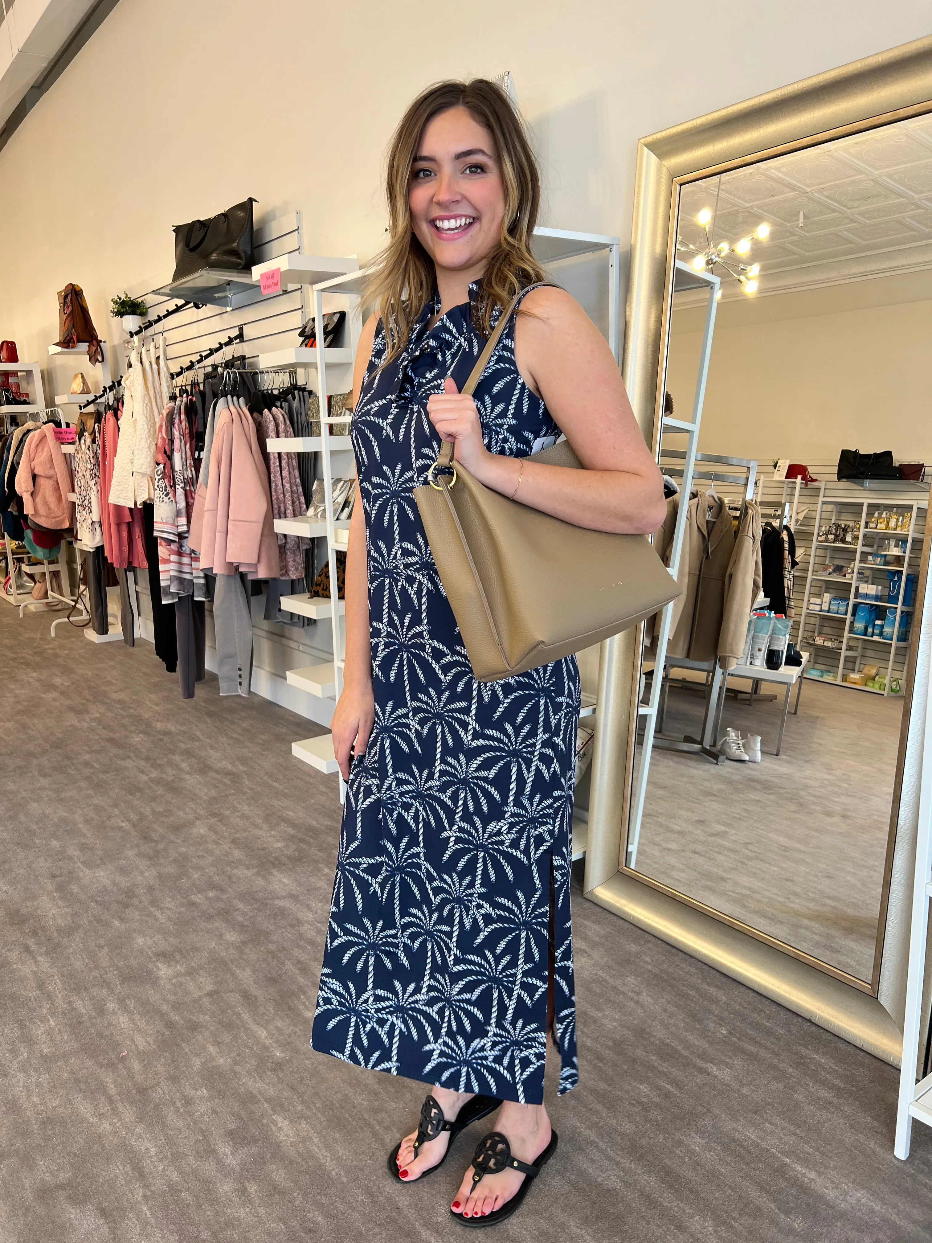 Lulu-B Ruffle Sleeveless Maxi Dress