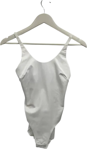 M&S White Lace Trimmed Bodysuit UK 8