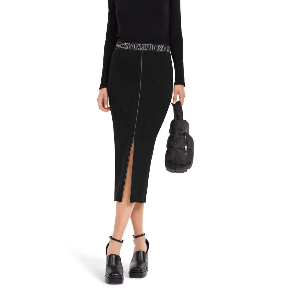 Marc Cain Long Black Skirt with Zipper
