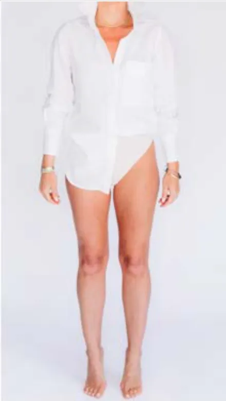 McKinney Bodysuit in Peruvian Cotton - White