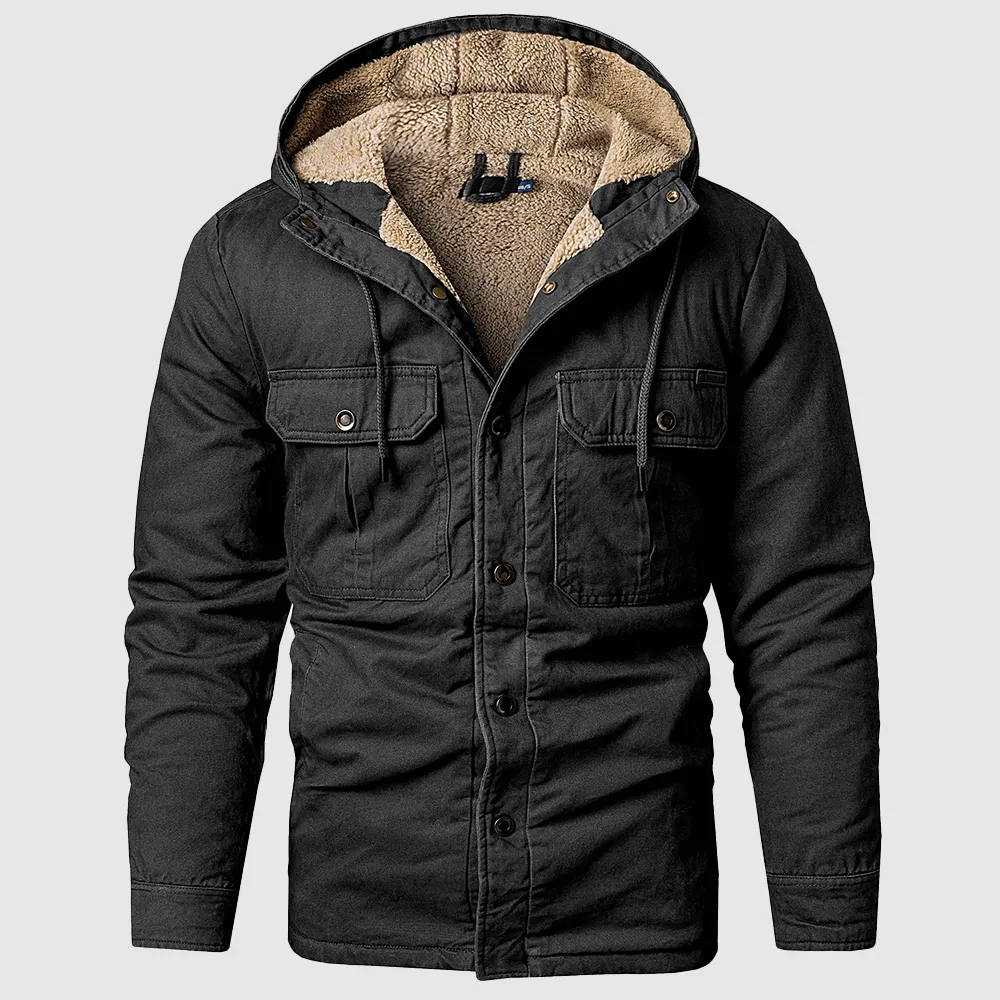 Men's Cotton Parka Jacket with Hood