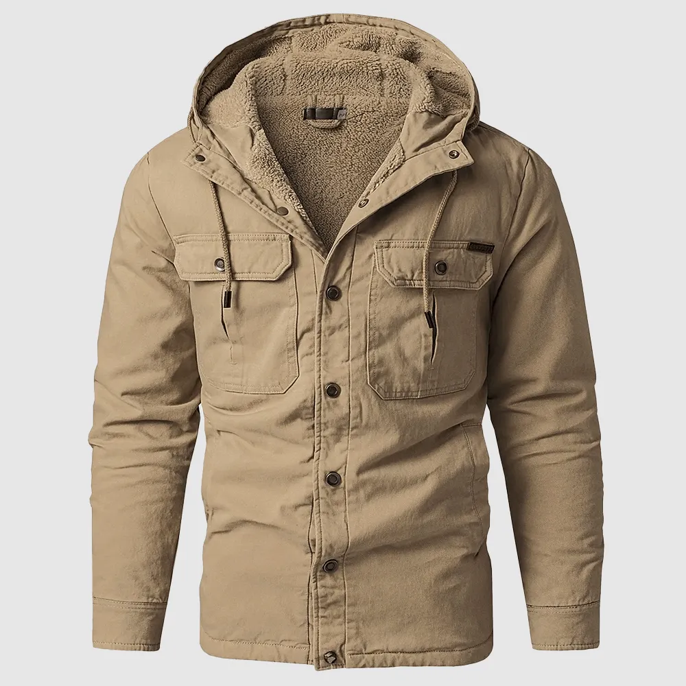 Men's Cotton Parka Jacket with Hood