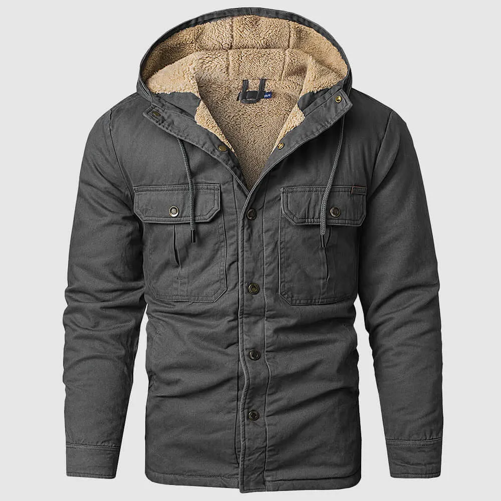 Men's Cotton Parka Jacket with Hood