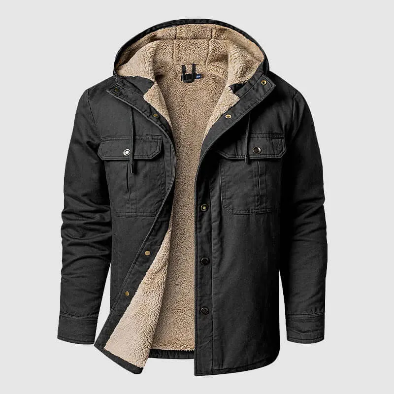 Men's Cotton Parka Jacket with Hood