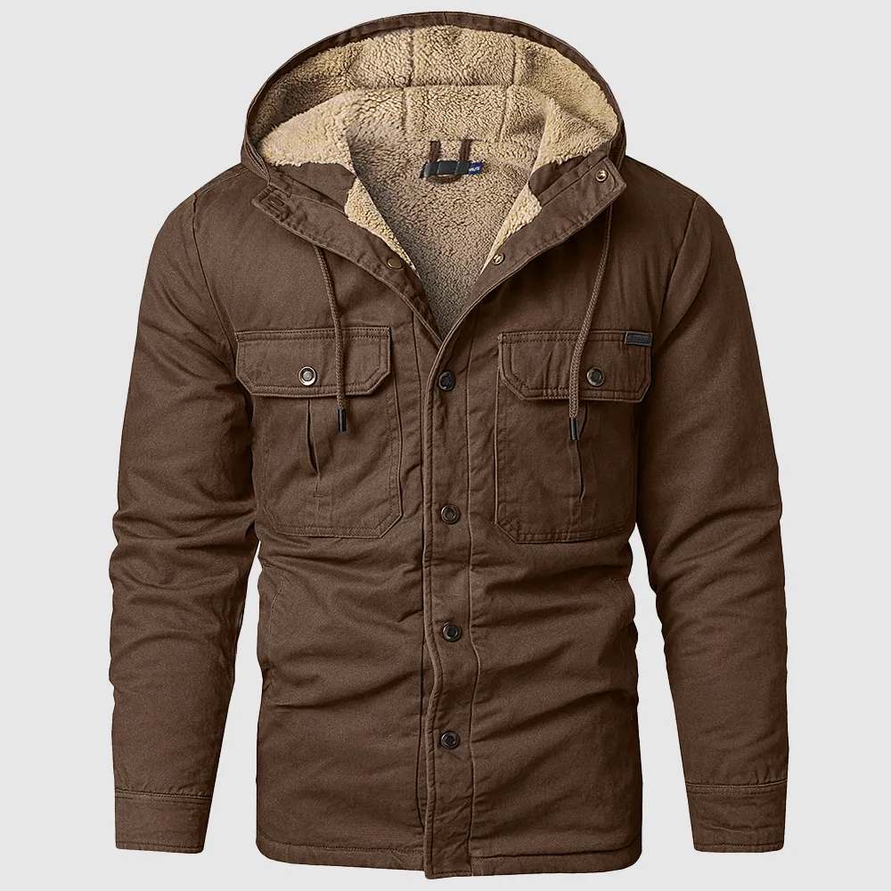Men's Cotton Parka Jacket with Hood