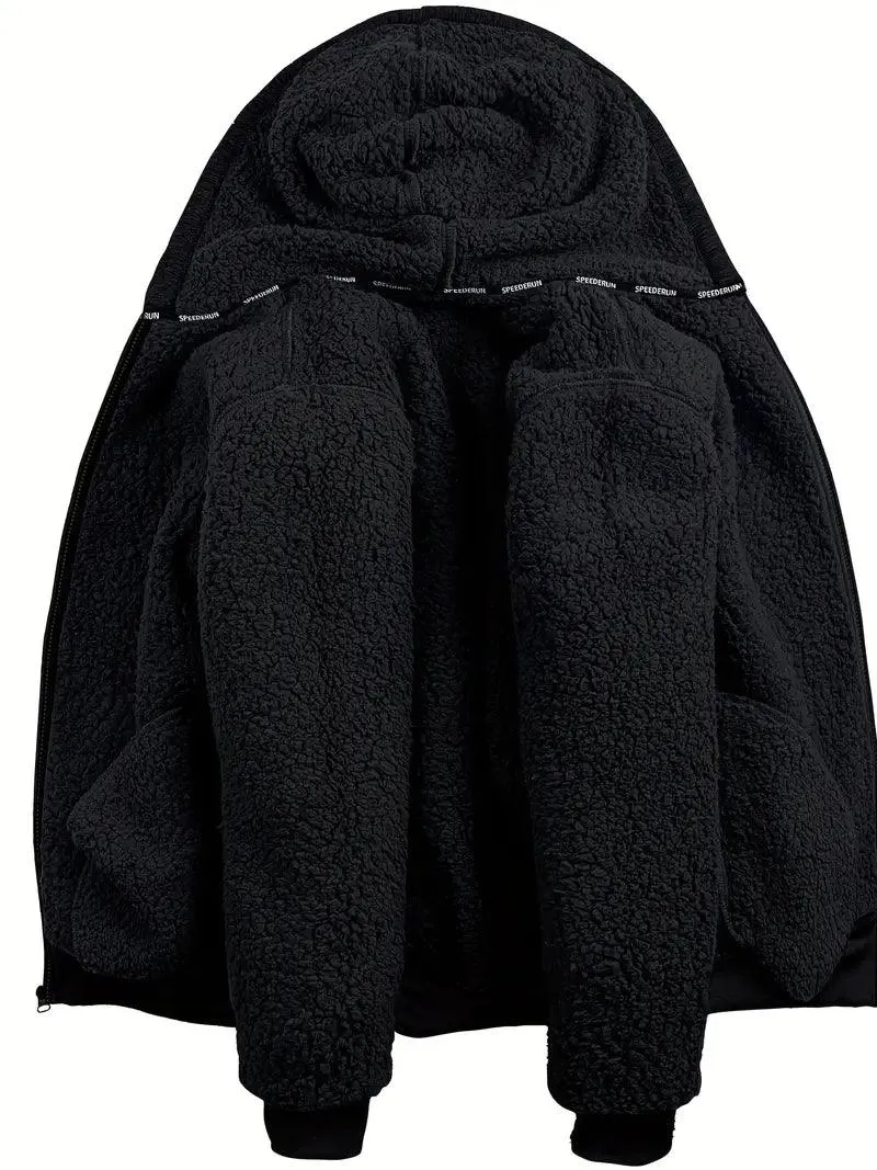 Men's Solid Color Full Zipper Outwear Hoodie-ZPK005323
