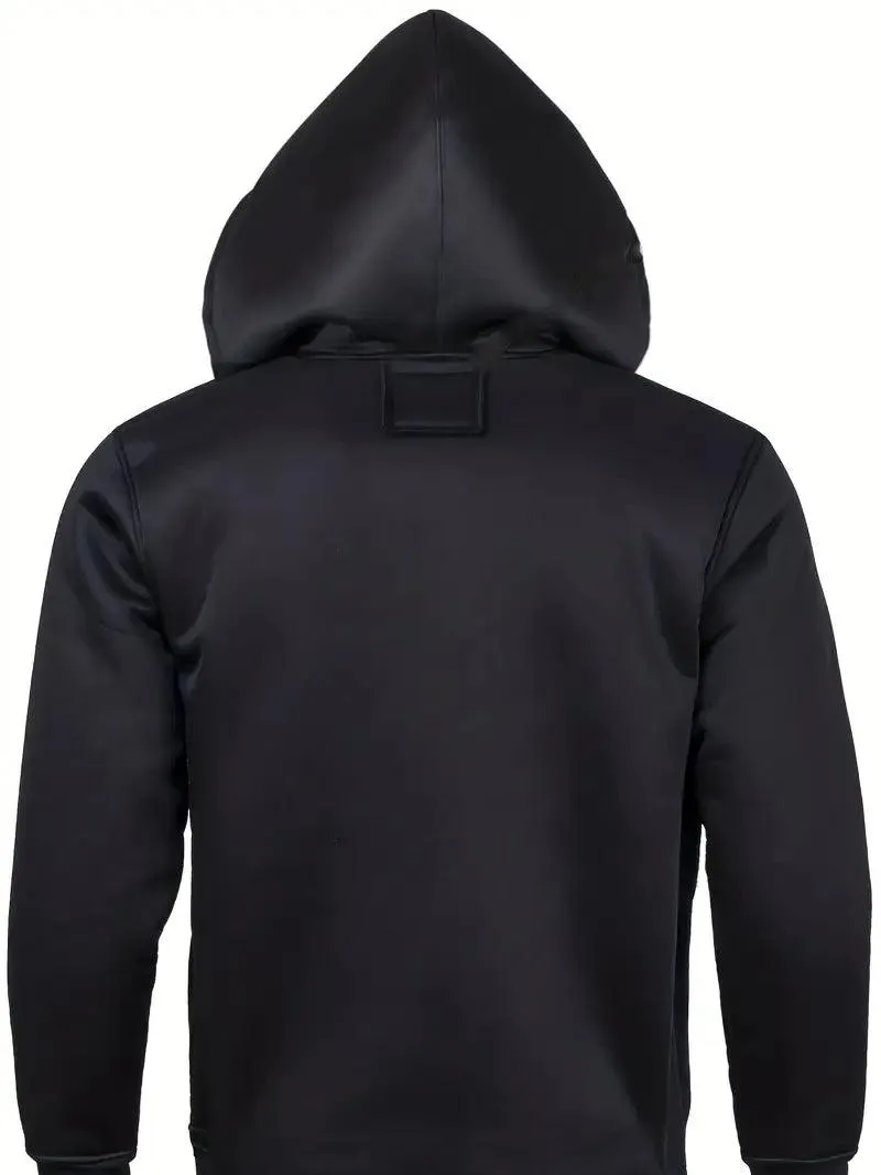Men's Solid Color Full Zipper Outwear Hoodie-ZPK005323