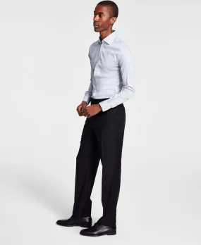 Michael Kors Mens Regular fit Dress Pants 34 / 30 Black Solid Stretch