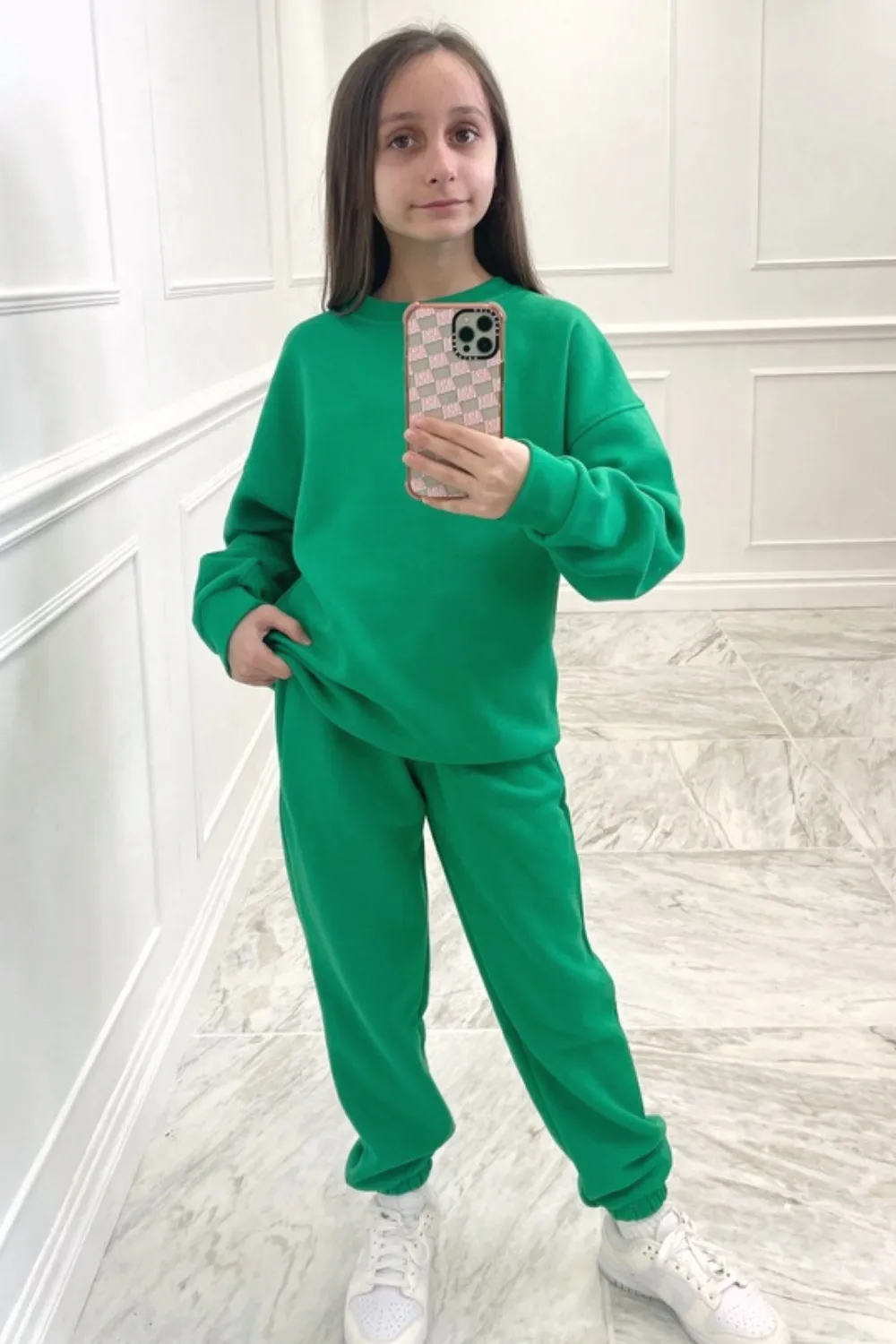 Mini bottle green essential sweater loungewear set