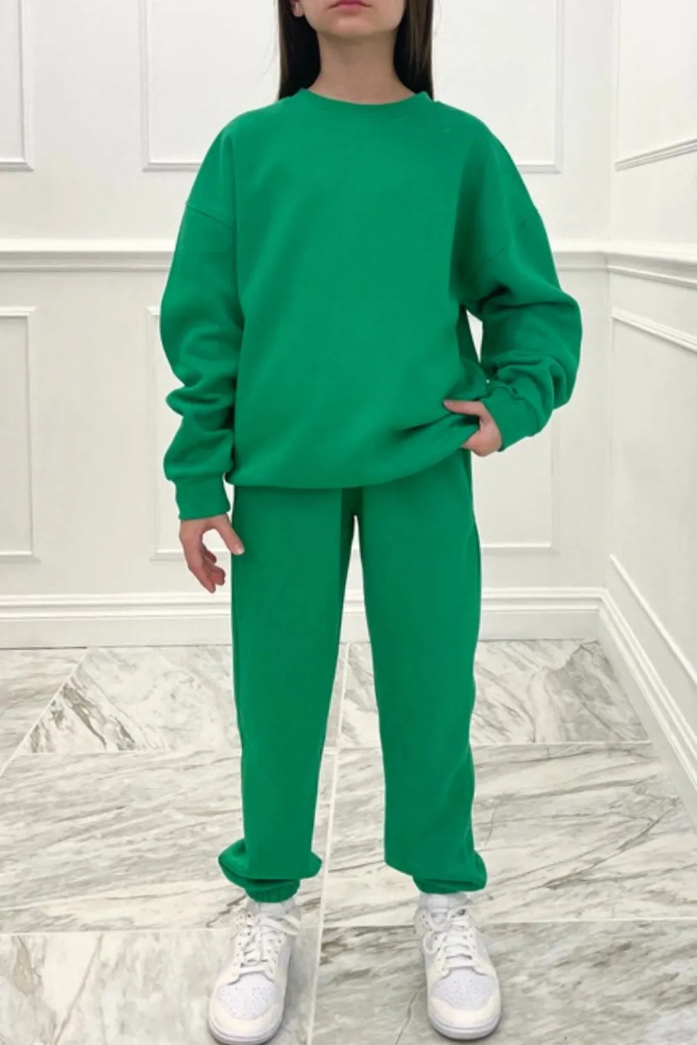 Mini bottle green essential sweater loungewear set