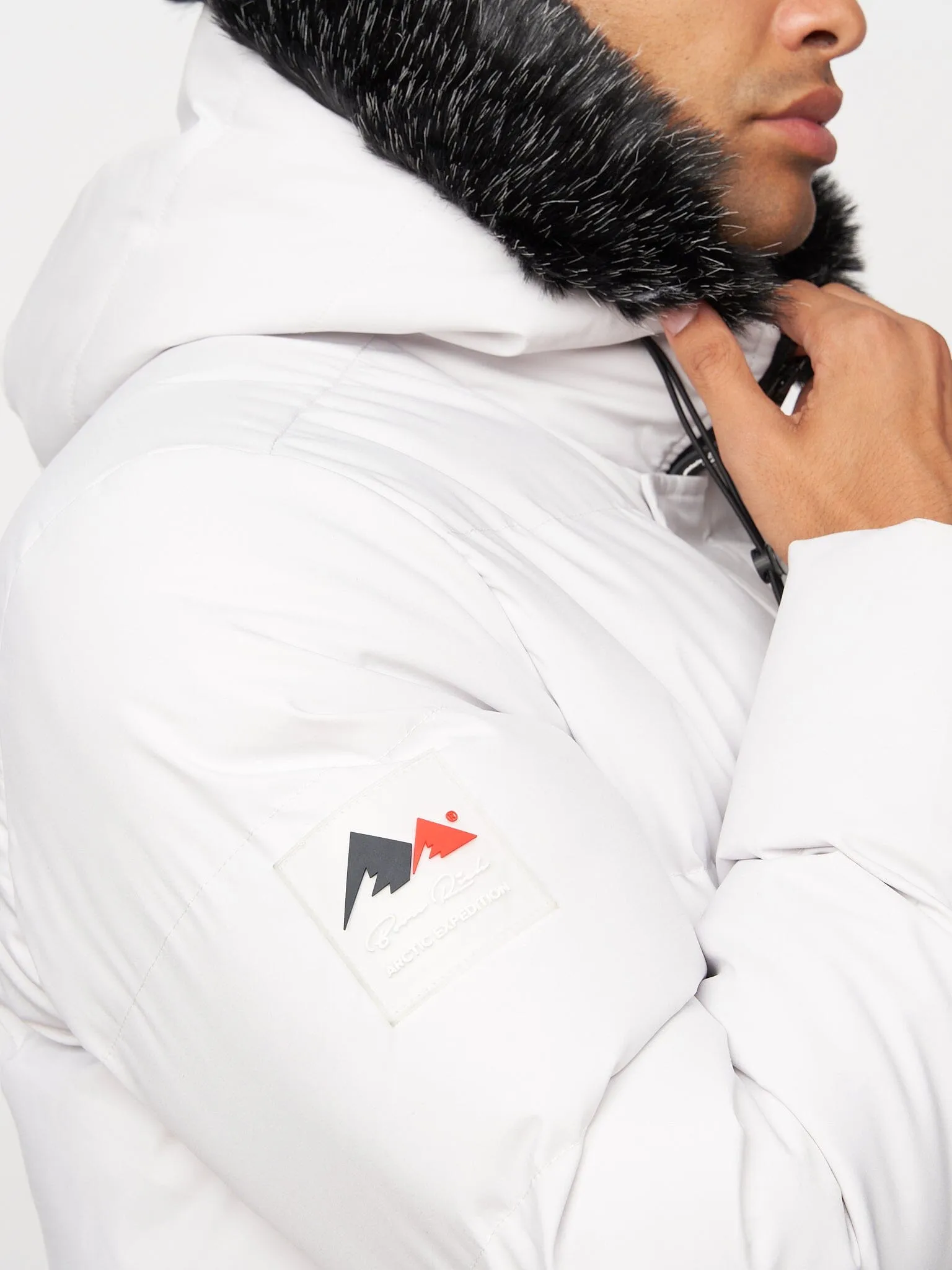 Modrico Mid Length Parka Light Grey