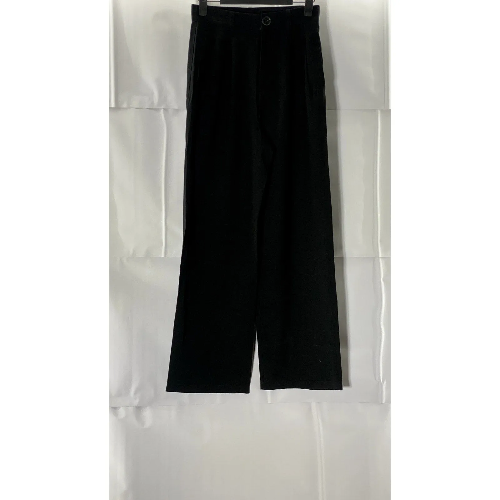 NICKILAM Women's Black Solid Straight-Leg Dress Pants SZ S
