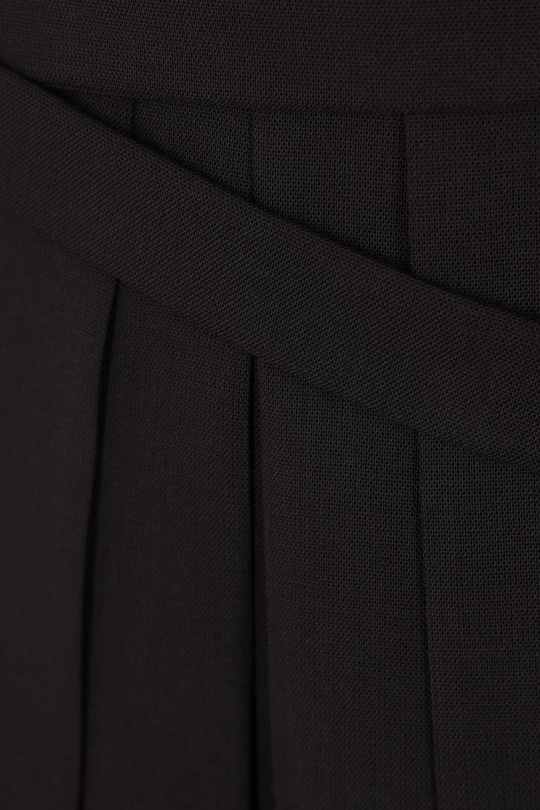 Norell wool blend wrap skirt