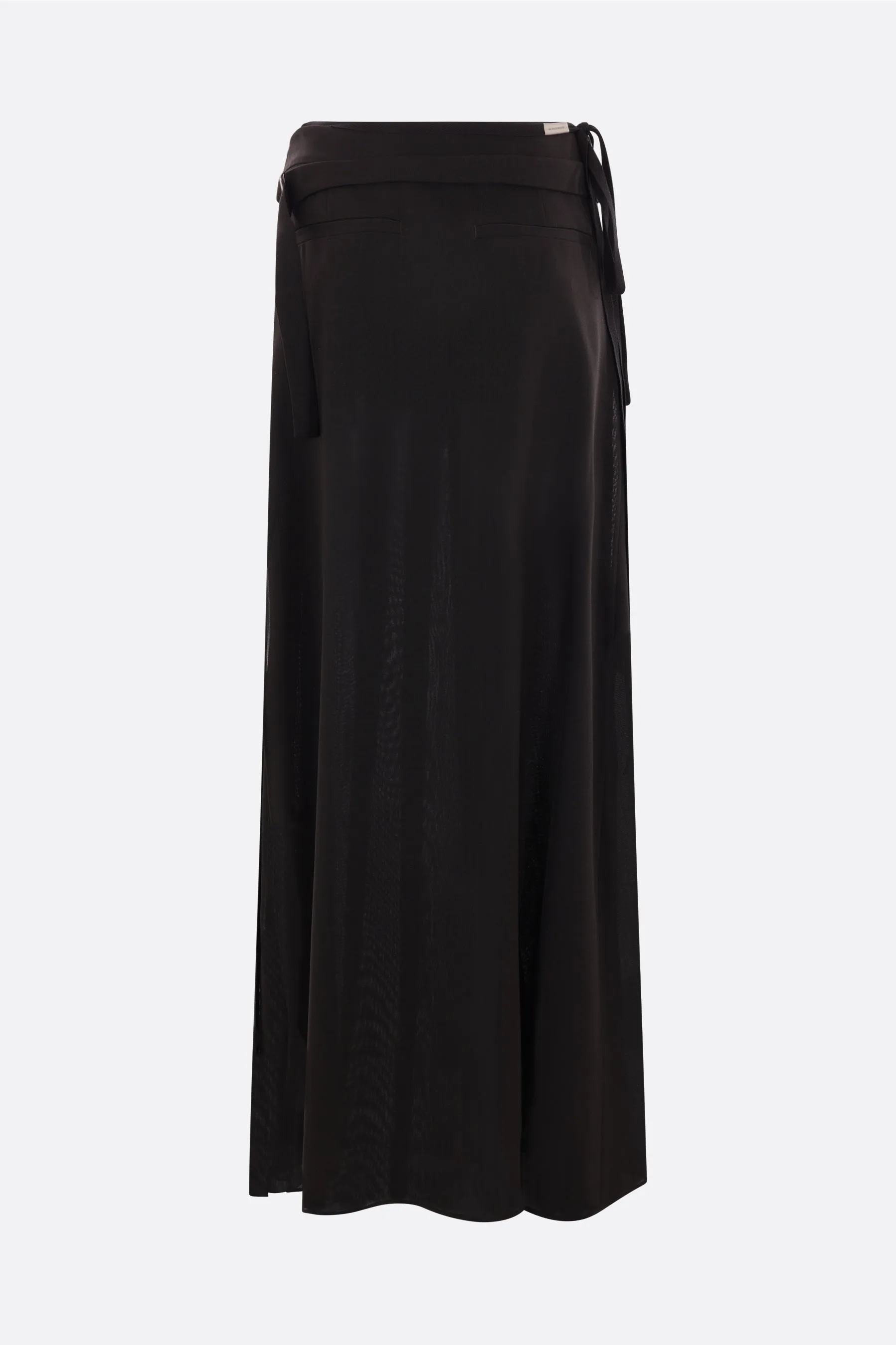 Norell wool blend wrap skirt
