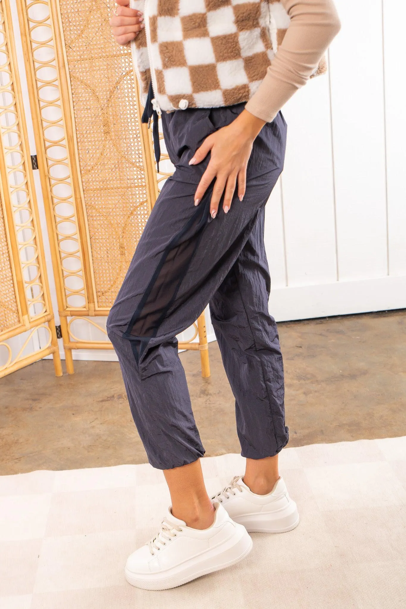 Number One Navy Charcoal Sporty Joggers