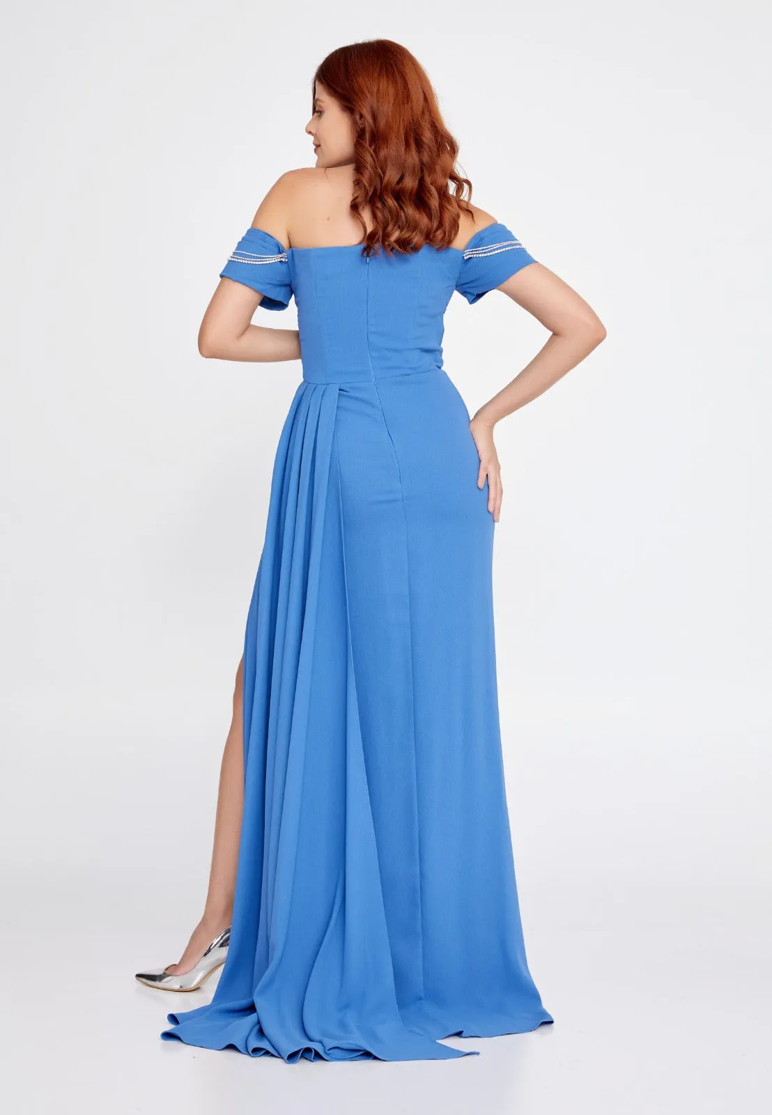 Off Shoulder Dress w/ Over Skirt