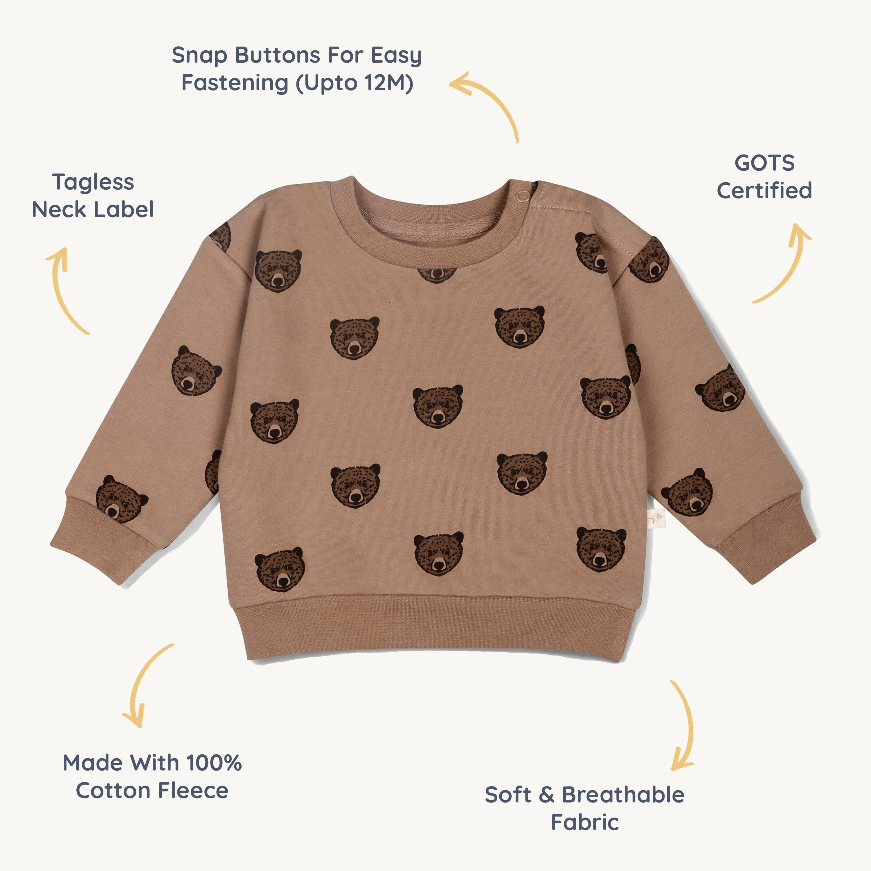 Organic Fleece Sweatshirt | Wild Bear