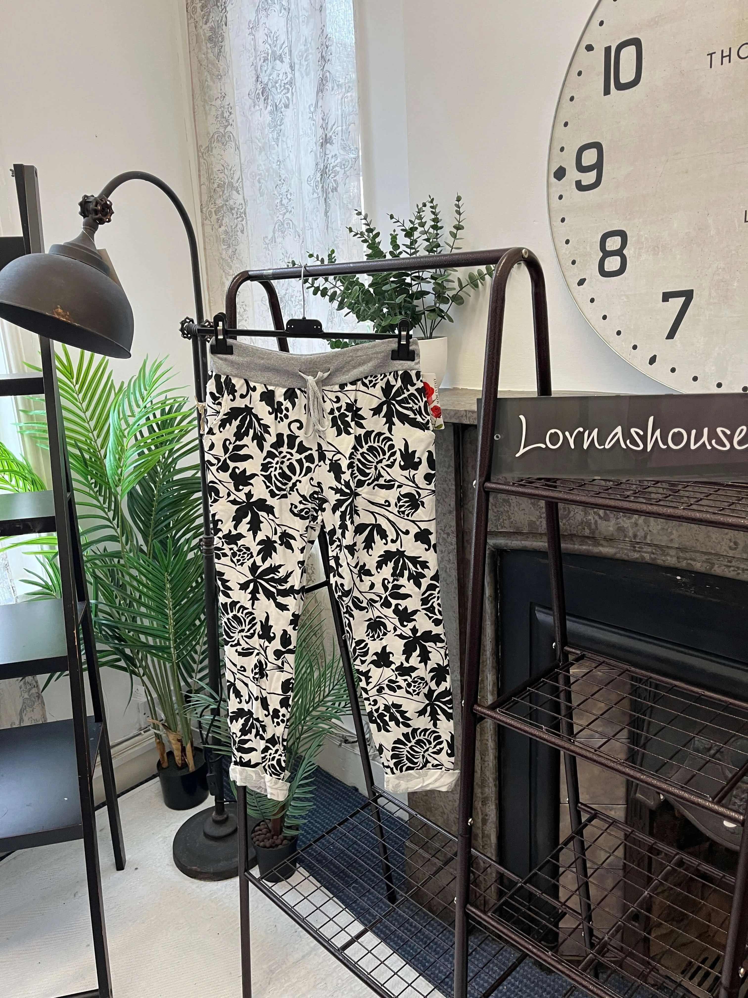 Peony Print Jogger