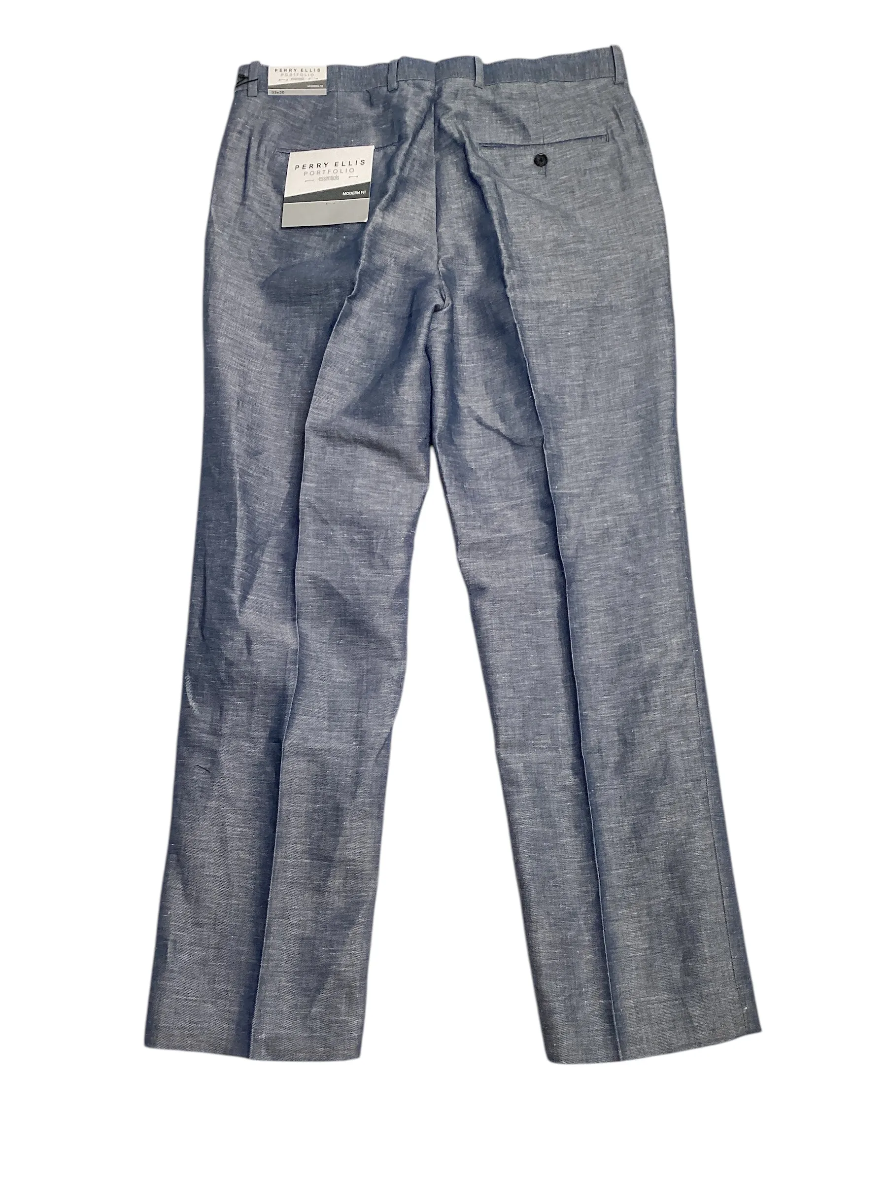 Perry Ellis Portfolio Mens Modern fit Dress Pants 38 / 29 Blue