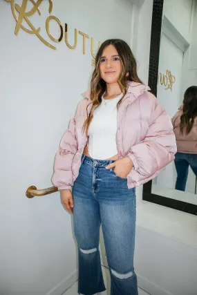 Pink 2 Way Puffer Vest & Jacket