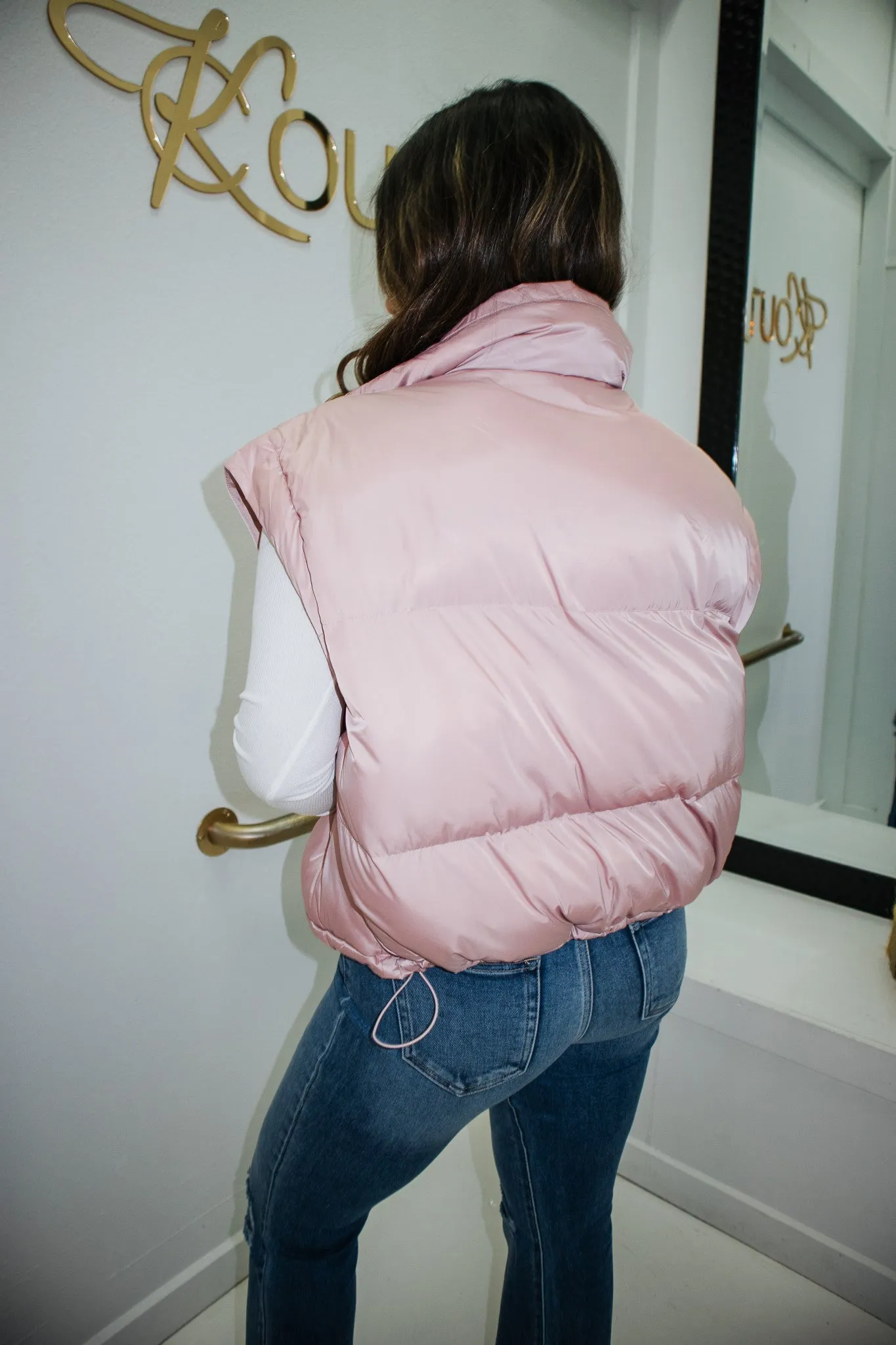 Pink 2 Way Puffer Vest & Jacket