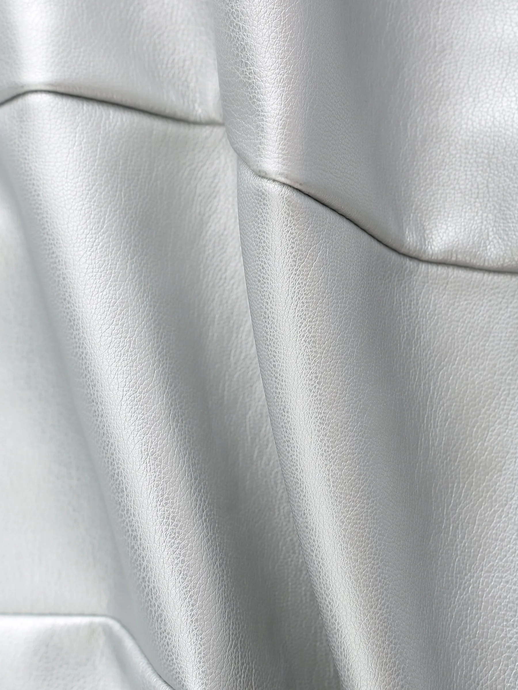 Pleated Faux Leather Skirt