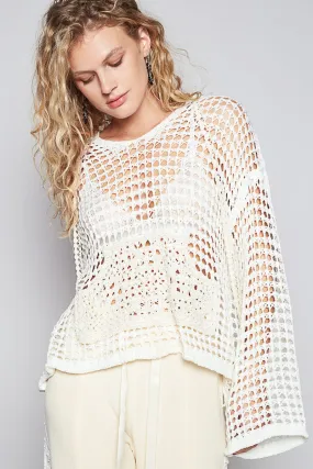 POL V-Neck Long Sleeve Regular Fit Hoodie Sweater Top