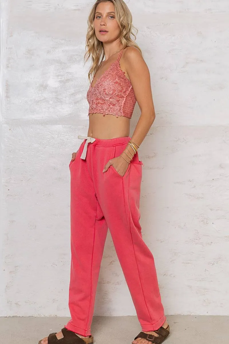 POL Weekend Boyfriend Flamingo  Slouchy Jogger