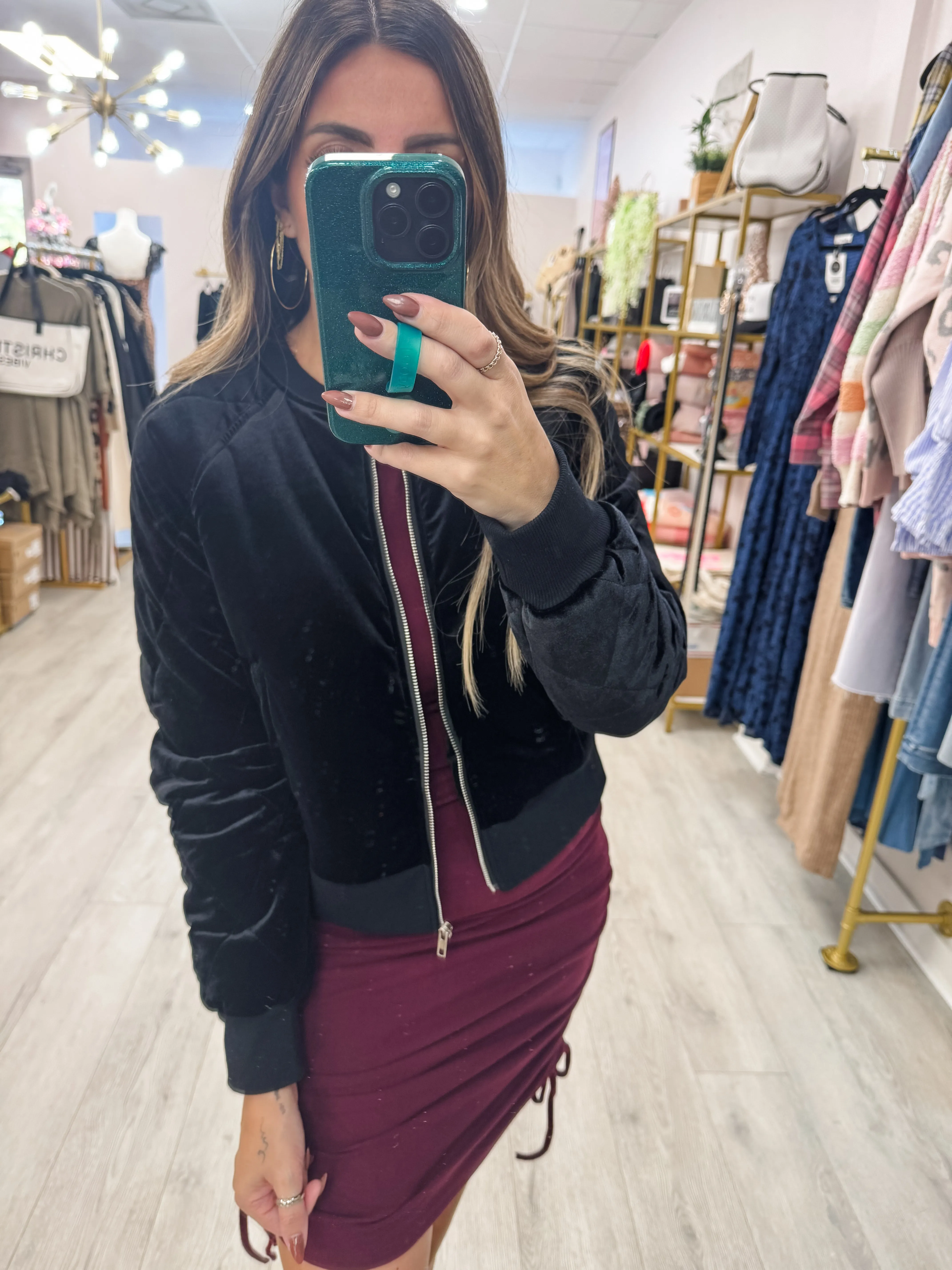 Quilted Bomber Jacket