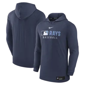 Rays Men's Nike 2025 Authentic Collection Navy Lightweight Pullover Hoodie