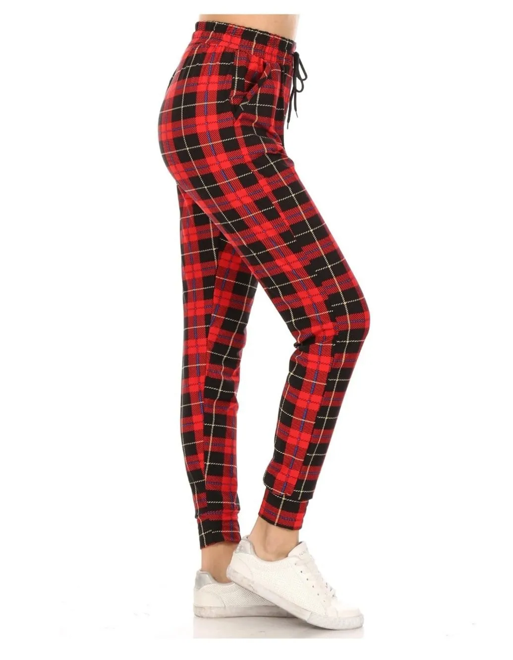 Red Plaid Joggers